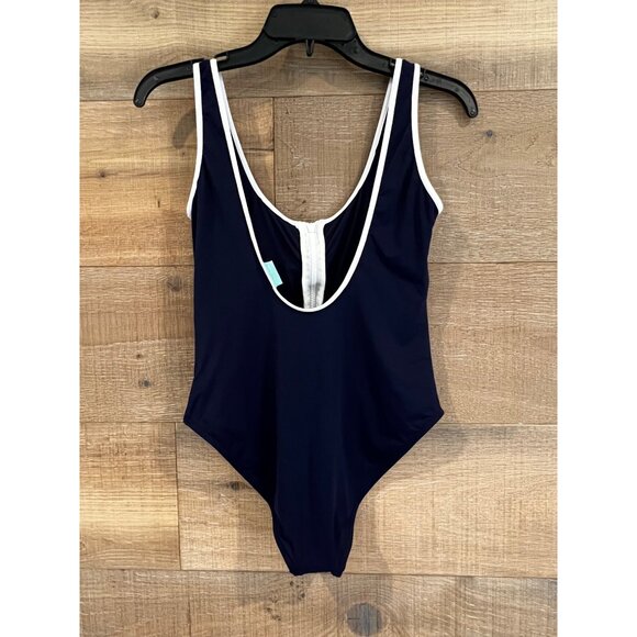MELISSA ODABASH BELLINO NAVY/WHITE SWIMSUIT SIZE L - Picture 5 of 8